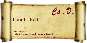 Cseri Deli névjegykártya